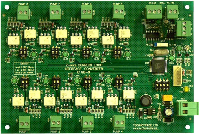 Click to enlarge picture Gilbarco dispenser interface converter RS-485 / RS-232