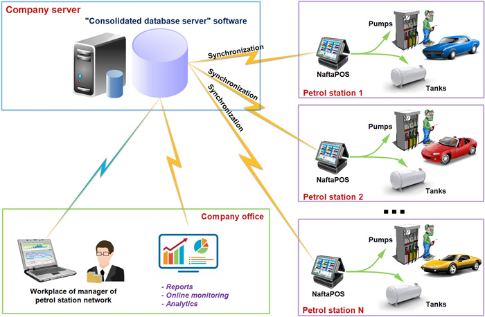 Operation of consolidated database software