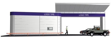 Automatic container petrol station example