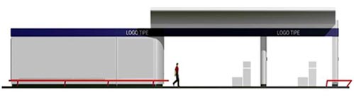 Automatic container petrol station example