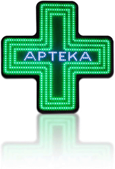 Вывеска-крест для аптек – NeonLED