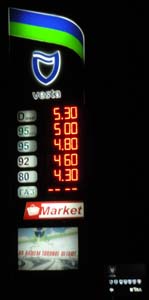 Price board for fuel filling stations