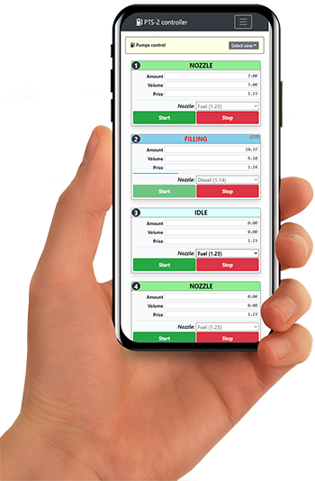 PTS-2 controller mobile payment application