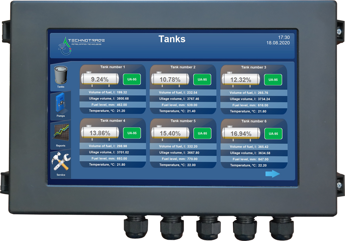 SIUR tank monitoring system for petrol stations and storage depots overview