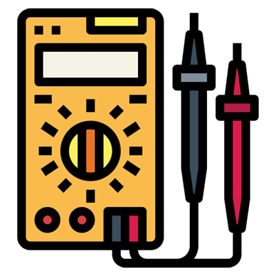 Multimeter for measuring voltage or checking the short circuits