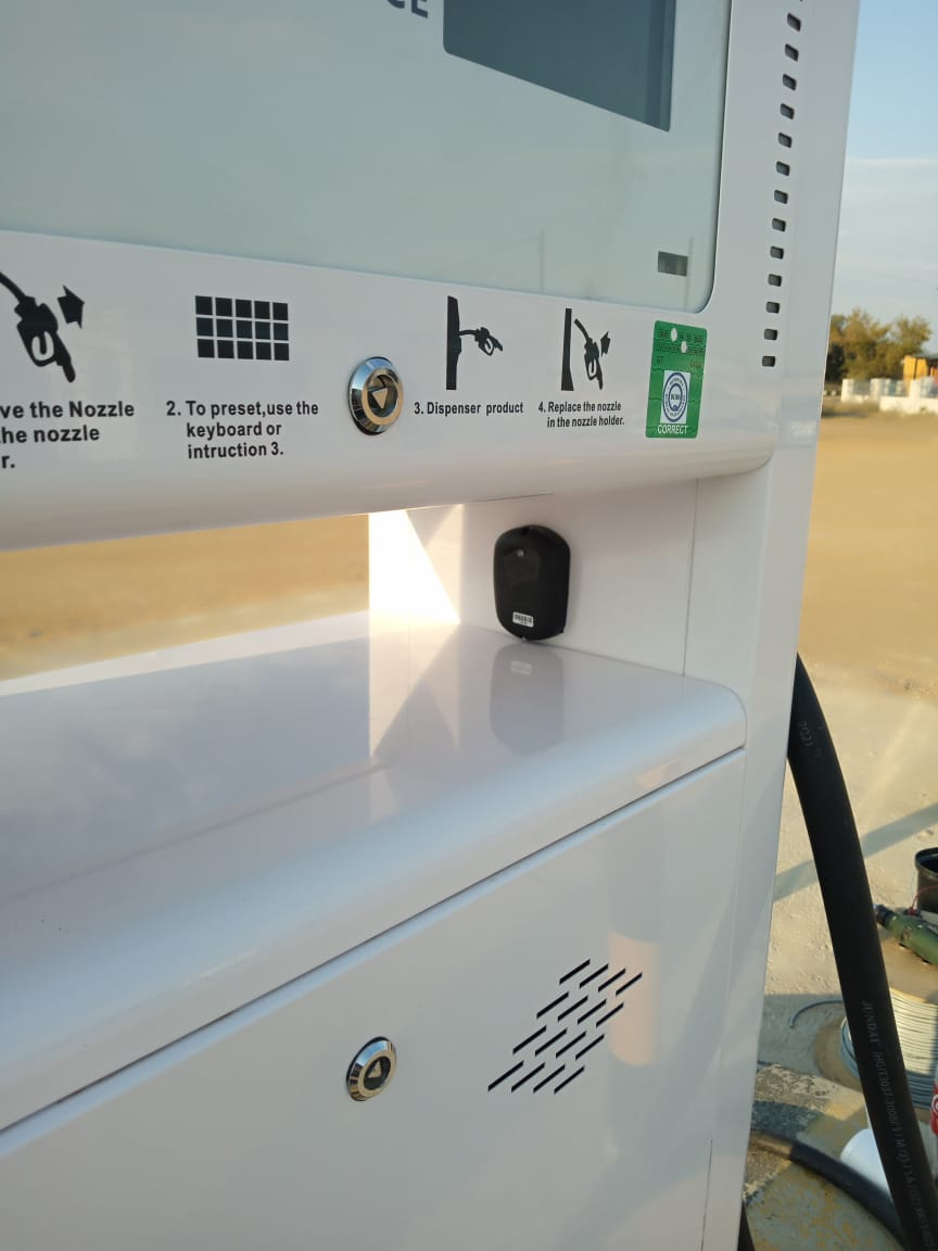 RFID reader installation on a fuel dispenser